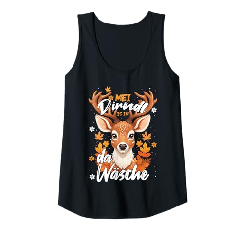 Damen Mei Dirndl Is In Da Wäsche Passend für Oktoberfest Tank Top Damen Mei Dirndl Is In Da Wäsche Passend für Oktoberfest Tank Top von Dirndl Ist In Der Wäsche Trachten Damen Ersatz