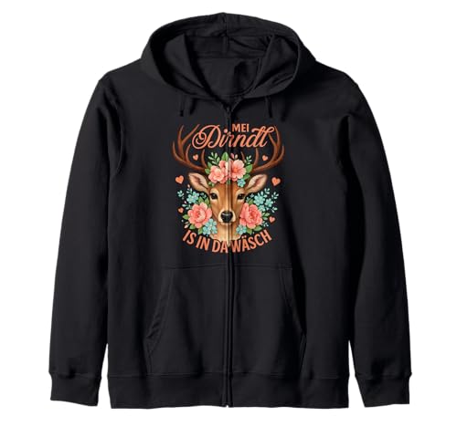 Oktoberfest Mein Dirndl ist in der Wäsche Kapuzenjacke Oktoberfest Mein Dirndl ist in der Wäsche Kapuzenjacke von Dirndl loop dirndl apron dirndl trend tee