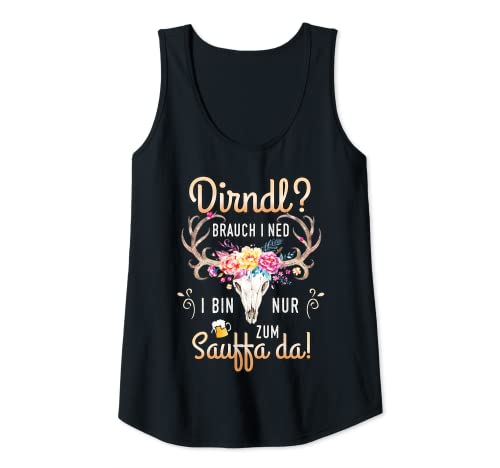 Damen Dirndl brauch i ned Saufen Sauffa Kompatibel für Oktoberfest Tank Top Damen Dirndl brauch i ned Saufen Sauffa Kompatibel für Oktoberfest Tank Top von Dirndl & Saufen T-Shirts