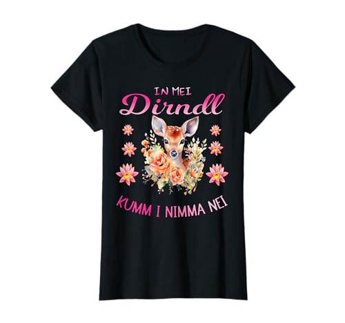 Dirndl Trachten Damen Hirsch Oktoberfest Tracht Ersatz Bluse T-Shirt von Dirndl & Trachtenshirts Damen & Mädchen Lausmadl