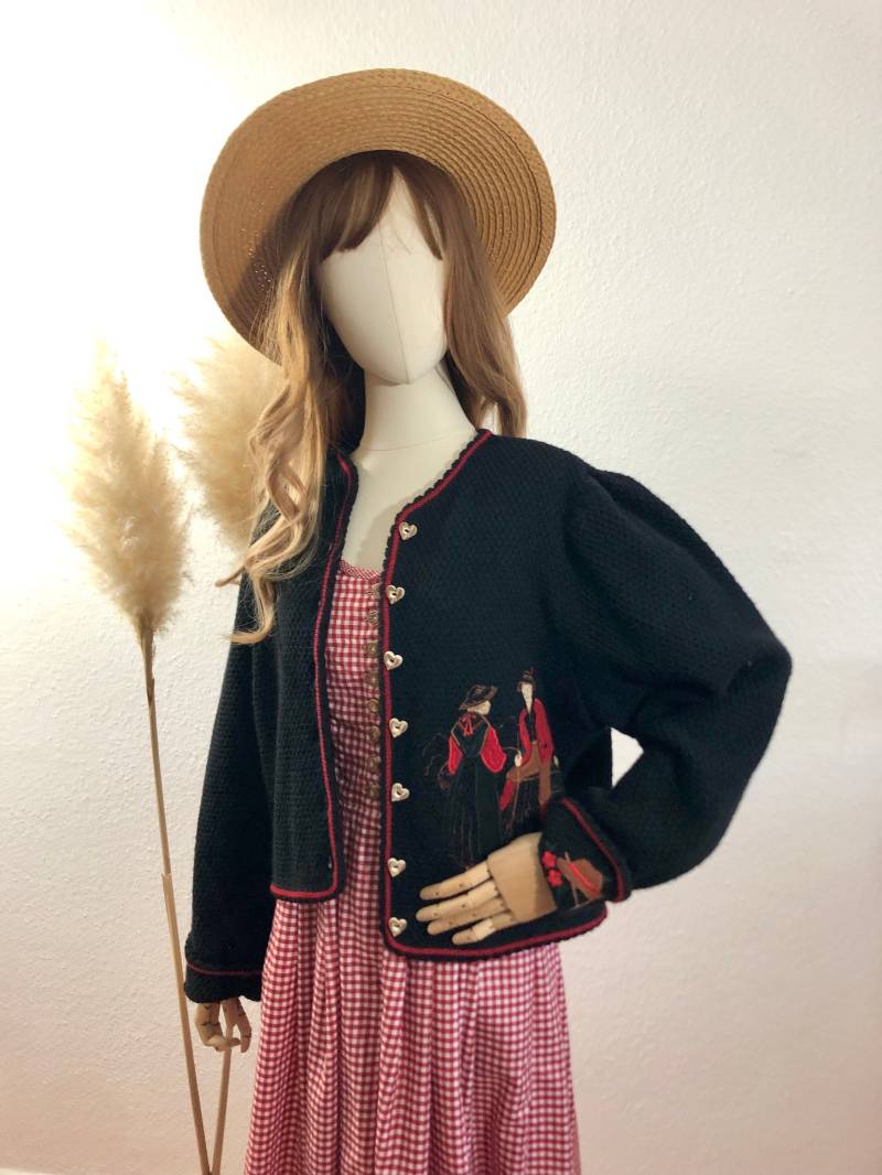 Vintage Trachtenjacke Handmade Wolle Gr. L - Xl >Bitte Maße Beachten von DirndlFraeulein