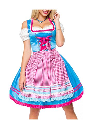 Dirndline Damen Dirndl mit Karoschürze M von Dirndline