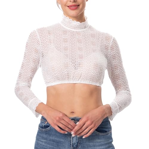 Dirndlparty Dirndl Bluse Damen Langarm Trachtenbluse Damen Modern Dirndlbluse Weiß Dirndlbluse Hochgeschlossen Stretch Spitze Spitzenbluse Damen für Bavarian Oktoberfest, Größe 34 Dirndlparty Dirndl Bluse Damen Langarm Trachtenbluse Damen Modern Dirndlbluse Weiß Dirndlbluse Hochgeschlossen Stretch Spitze Spitzenbluse Damen für Bavarian Oktoberfest, Größe 34 von Dirndlparty