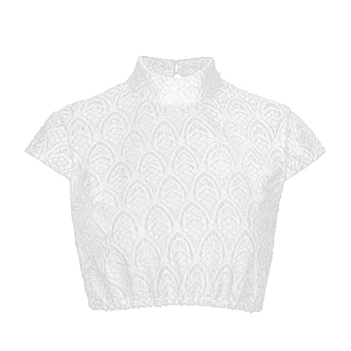 Dirndlwelle Dirndl Bluse Damen Spitze Dirndlbluse Hochgeschlossen Dirndl Bluse Damen Weiß Dirndl Blusen Weiß Dirndlblusen Dirndlbluse Weiß Dirndlbluse Spitze Trachtenbluse Damen Oktoberfest Größe 38 von Dirndlwelle