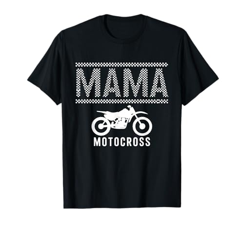 Kariertes Motocross Mama Motorrad Dirt Bike Mama Damen T-Shirt von Dirt Bike Mama Motocross Apparel