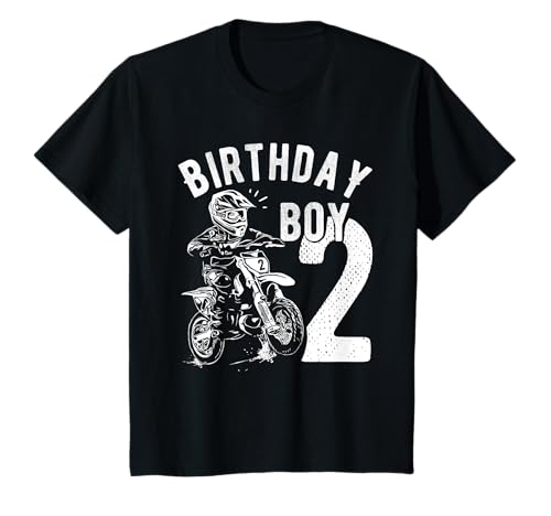 2 Jahre altes Kind – Geburtstag Junge – Dirt Bike – Motorrad T-Shirt von Dirt Bike - Motocross birthday gift ideas for boys