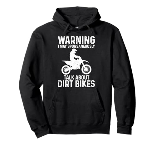Warning I May Talk About Dirt Bikes Rider Motocross Herren Jungen Pullover Hoodie von Dirt Bikes Riding Apparel Men Boys Kids