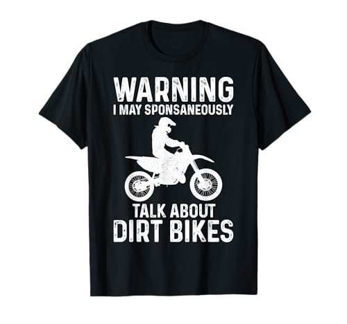 Warning I May Talk About Dirt Bikes Rider Motocross Herren Jungen T-Shirt von Dirt Bikes Riding Apparel Men Boys Kids