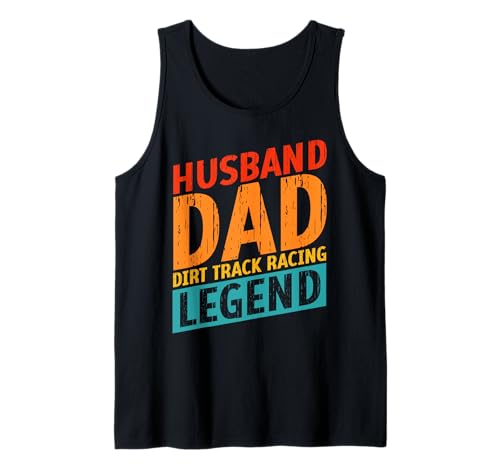 Herren Husband Dad Dirt Track Racing Legend Dirt Track Racing Dad Tank Top von Dirt Track Racing Dad