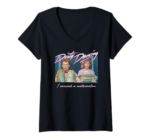 Damen Dirty Dancing Frances I Carried A Watermelon Zitat T-Shirt mit V-Ausschnitt von Dirty Dancing