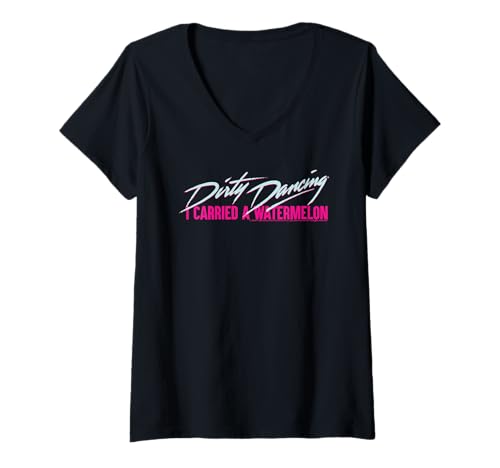 Damen Dirty Dancing I Carried A Watermelon Frances Zitat Text T-Shirt mit V-Ausschnitt von Dirty Dancing