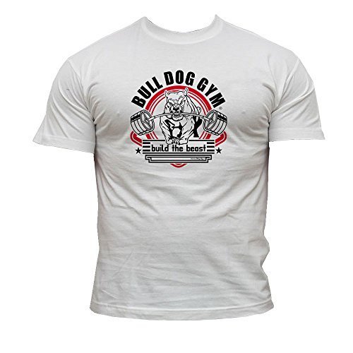 Dirty Ray Bodybuilding Bull Dog Gym Herren Kurzarm T-Shirt K30 (L) von Dirty Ray