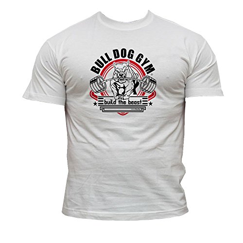 Dirty Ray Bodybuilding Bull Dog Gym Herren Kurzarm T-Shirt K30 (XXL) von Dirty Ray