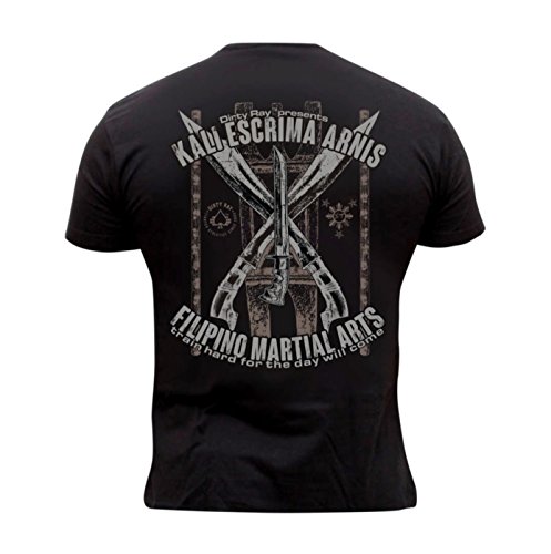 Dirty Ray Kampfsport Filipino Kali Escrima Arnis Herren Kurzarm T-Shirt DT22C (L) von Dirty Ray