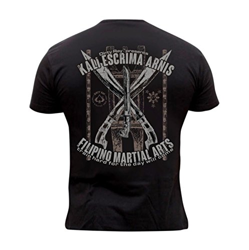 Dirty Ray Kampfsport Filipino Kali Escrima Arnis Herren Kurzarm T-Shirt DT22C (XL) von Dirty Ray