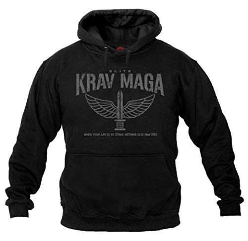 Dirty Ray Kampfsport Krav MAGA Elite Herren Kapuzenpullover BDT36 (L) von Dirty Ray