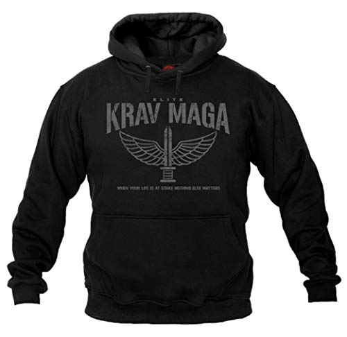 Dirty Ray Kampfsport Krav MAGA Elite Herren Kapuzenpullover BDT36 (XL) von Dirty Ray