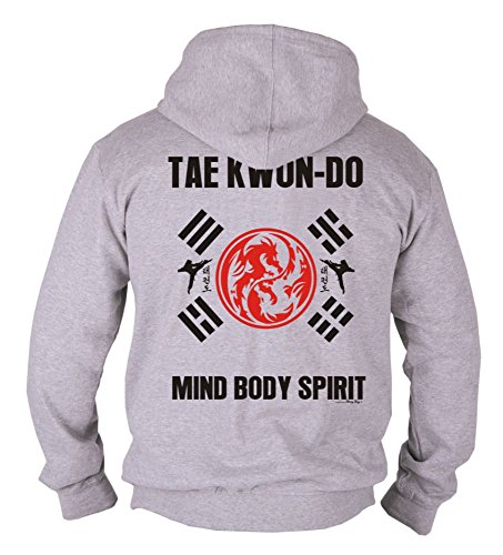 Dirty Ray Kampfsport MMA Tae Kwon Do Mind Body Spirit Herren Kapuzenpullover B39 (L) von Dirty Ray