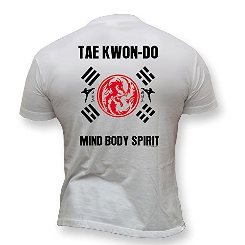 Dirty Ray Kampfsport MMA Tae Kwon Do Mind Body Spirit Herren Kurzarm T-Shirt K39 (M) von Dirty Ray