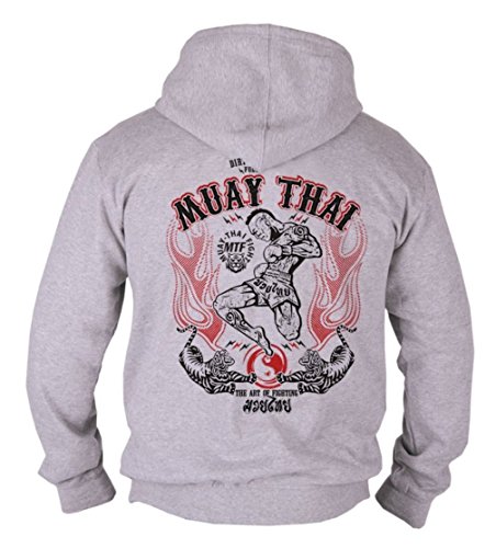 Dirty Ray Kampfsport Muay Thai Herren Kapuzenpullover B9 (L) von Dirty Ray