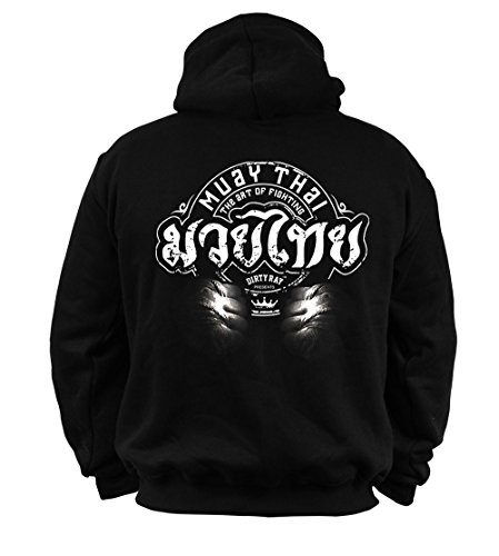 Dirty Ray Kampfsport Muay Thai The Art of Fighting Herren Kapuzenpullover BDT5 (S) von Dirty Ray