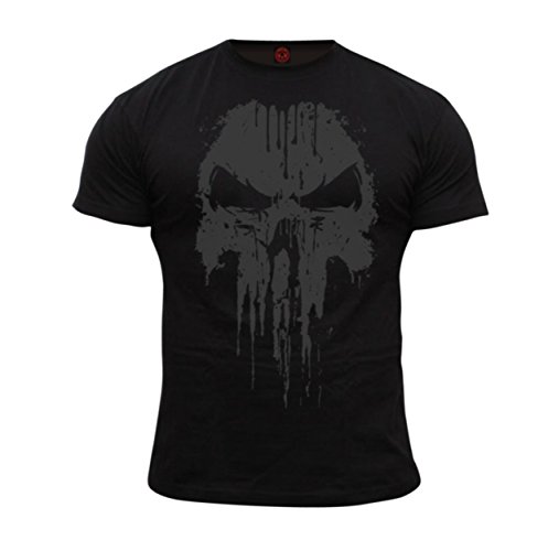 Dirty Ray Kampfsport Punisher No Mercy Herren Kurzarm T-Shirt DT38 (L) von Dirty Ray