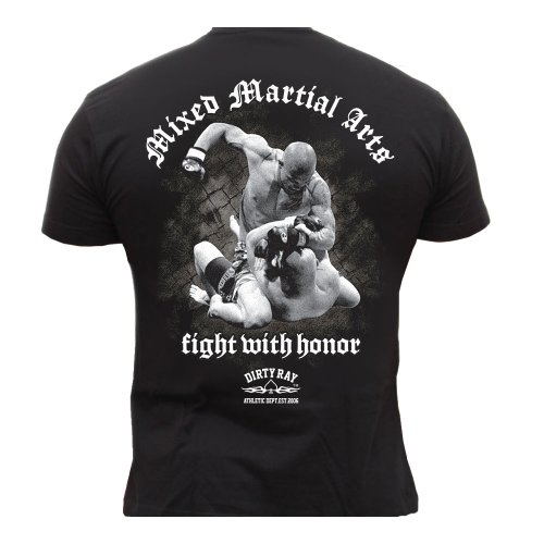 Dirty Ray Kampfsport MMA Fighter Herren Kurzarm T-Shirt DT4 (L) von Dirty Ray