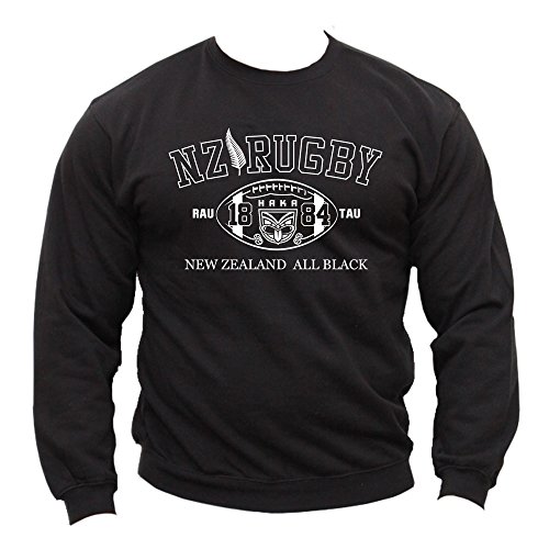 Dirty Ray Rugby New Zealand All Black Herren Sweatshirt F2 (M) von Dirty Ray