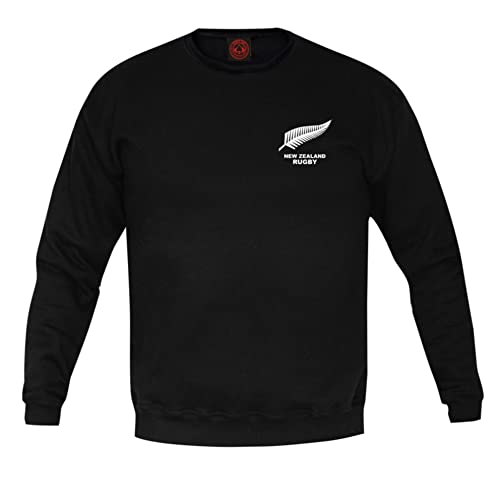 Dirty Ray Rugby New Zealand All Black Herren Sweatshirt FRB3 (as3, Alpha, l, Regular, Regular) von Dirty Ray