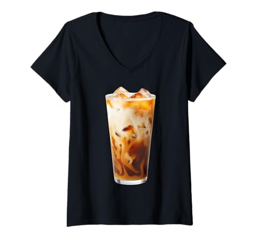 Damen Dirty Soda Pop Cream Swirl Art für Cola Mixing Drinkers Soda T-Shirt mit V-Ausschnitt Damen Dirty Soda Pop Cream Swirl Art für Cola Mixing Drinkers Soda T-Shirt mit V-Ausschnitt von Dirty Soda Recipe Bliss Co.