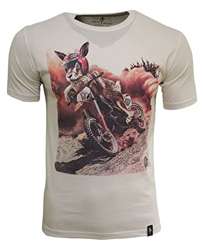 Dirty Velvet Herren T-Shirt Cross Hare-Weiss-L Dirty Velvet Herren T-Shirt Cross Hare-Weiss-L von Dirty Velvet