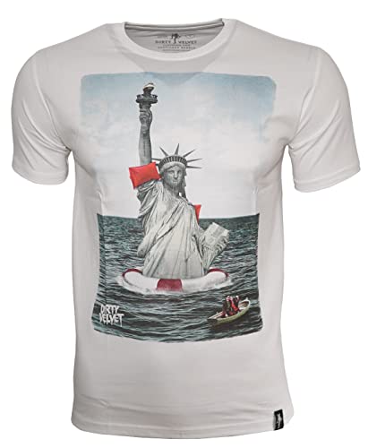 Dirty Velvet Herren T-Shirt IN DEEP Water-Weiss-L Dirty Velvet Herren T-Shirt IN DEEP Water-Weiss-L von Dirty Velvet