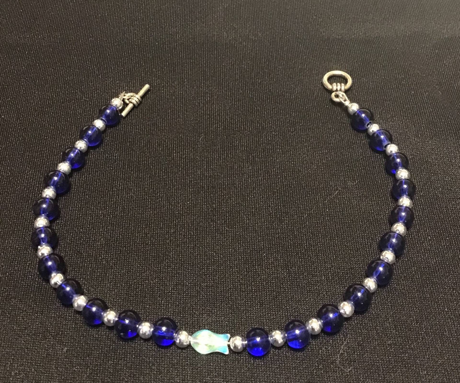 Blaue Glasperlen. Armband Und Ohrring-Set Blaue Glasperlen. Armband Und Ohrring-Set von DirtyCatCrafts