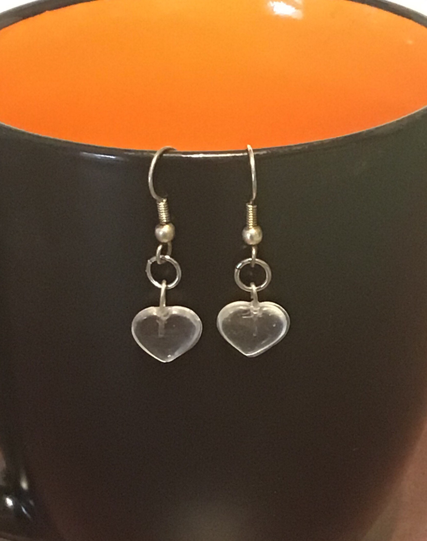 Glas Herz Ohrringe Glas Herz Ohrringe von DirtyCatCrafts