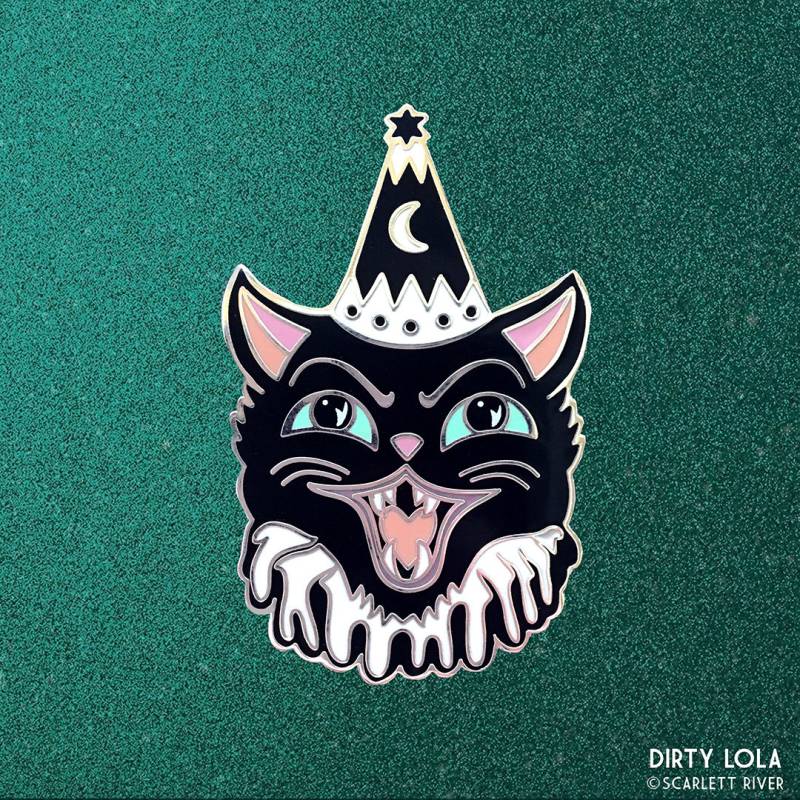 Halloween Katze - Clown Hard Enamel Pin Künstler Dirty Lola Vintage Inspiriert Halloween Katze - Clown Hard Enamel Pin Künstler Dirty Lola Vintage Inspiriert von DirtyLola