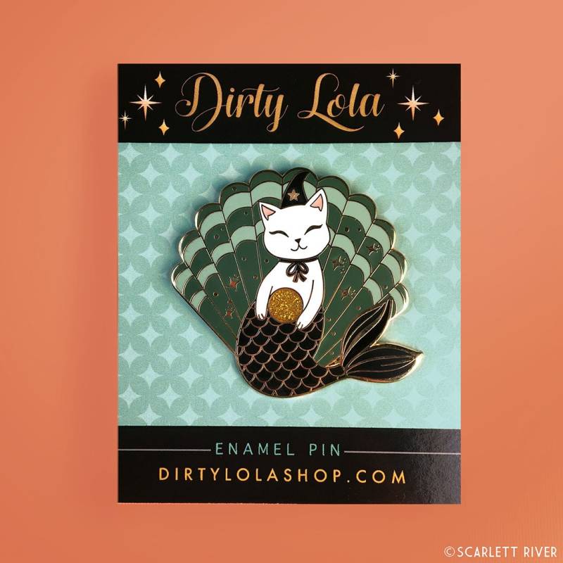Meerjungfrau Katze - Hexe Harter Emaille Pin Künstler Dirty Lola Halloween Meerjungfrau Katze - Hexe Harter Emaille Pin Künstler Dirty Lola Halloween von DirtyLola
