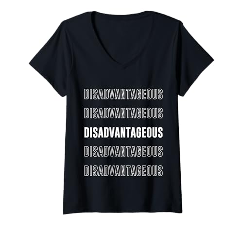 Damen Nachteilig T-Shirt mit V-Ausschnitt Damen Nachteilig T-Shirt mit V-Ausschnitt von Disadvantageous Apparel