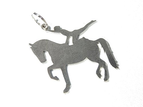 DisagrEE Schlüsselanhänger Volti Voltigieren Fahne - hochwertiger Edelstahl - gebürstet von DisagrEE