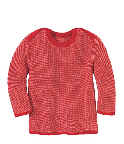 Disana 31303XX - Melange-Pullover Wolle rot, Size / Größe:50/56 (0-3 Monate) von Disana