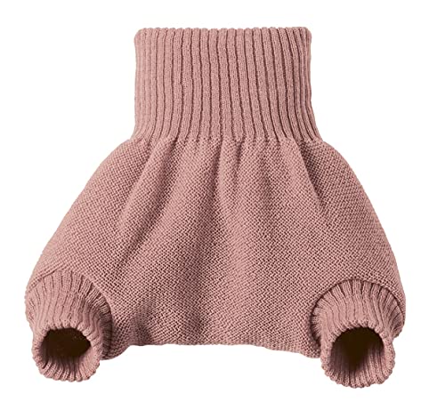 Disana WOLLWINDELHOSE, 100% Bio-Merinowolle GOTS, IVN Best | Newborn Neugeborene Baby Kleinkind, Kind Unisex | Baby Erstausstattung | Made in Germany | Rosé Gr. 98-104 von Disana