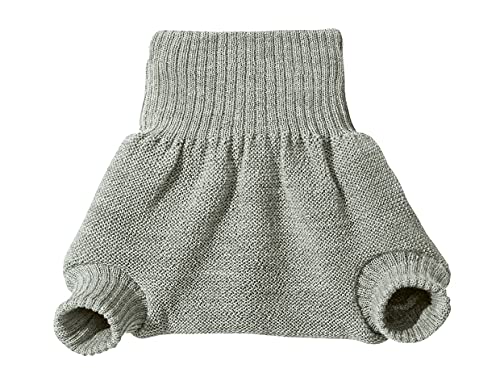 Disana WOLLWINDELHOSE, 100% Bio-Merinowolle GOTS, IVN Best | Newborn Neugeborene Baby Kleinkind, Kind Unisex | Baby Erstausstattung | Made in Germany | Grau Gr. 74-80 von Disana