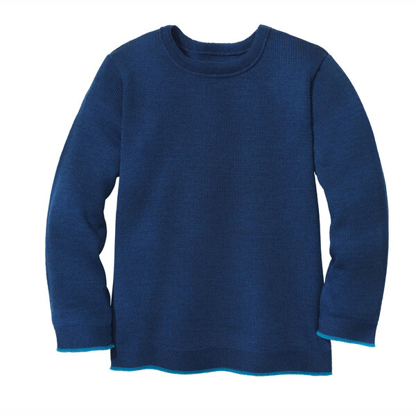 Disana Kinder Strick-Pullover Uni Schurwolle kbT-Merino von Disana