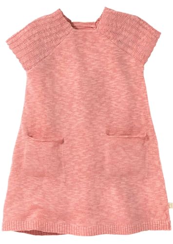 Disana LEINEN-Strickkleid Mädchen-Sommer-Kleid | Bio-Baumwolle kühlendes Bio-Leinen | Frühjahr Sommer | Knielang | Baby Kleinkind Kind | Made in Germany | GOTS IVN Zertifiziert | Softpink Gr. 134-140 von Disana