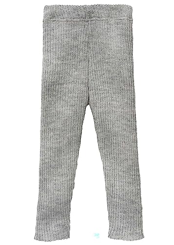 Disana Leggings-Light, leichte Strick-Leggings für Frühling und Sommer | 100% Bio-Merinowolle GOTS, IVN Best | Baby Kleinkind Kind Unisex | Made in Germany | Grau Gr. 86-92 von Disana