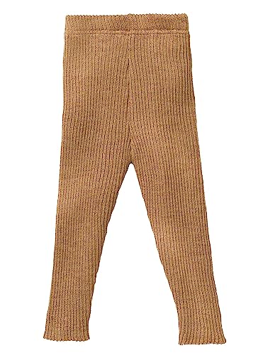 Disana Leggings-Light, leichte Strick-Leggings für Frühling und Sommer | 100% Bio-Merinowolle GOTS, IVN Best | Baby Kleinkind Kind Unisex | Made in Germany | Karamell Gr. 74-80 von Disana