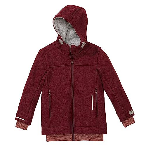 Disana OUTDOOR-JACKE, 100% Bio-Merinowolle GOTS, IVN Best – Futter: 100% Bio-Baumwolle | komplett gefüttert | Kleinkind Kind Jugendliche Unisex | Made in Germany | Cassis Gr. 110-116 von Disana