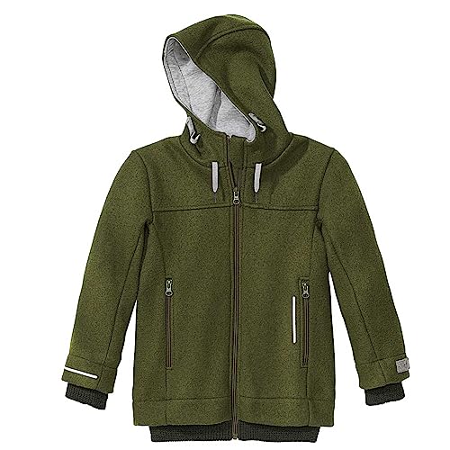 Disana OUTDOOR-JACKE, 100% Bio-Merinowolle GOTS, IVN Best – Futter: 100% Bio-Baumwolle | komplett gefüttert | Kleinkind Kind Jugendliche Unisex | Made in Germany | Oliv Gr. 110-116 von Disana