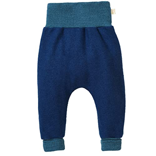 Disana Pumphose, super leichte und Bequeme Kinderhose | 100% Bio-Merinowolle GOTS, IVN Best | Baby Kleinkind Kind Unisex | Made in Germany | Marine Gr. 62-68 von Disana