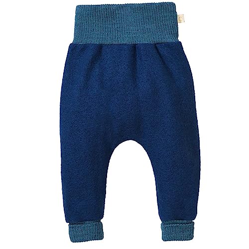 Disana Pumphose Baby & Kinder - 100% Bio-Merino, Leichter Wollwalk – atmungsaktiv & mitwachsend - Unisex Gr. 62 – 104 - nachhaltig & fair – besonders bequem - Made in Germany | Marine Gr. 62-68 von Disana