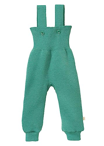 Strick-TRÄGERHOSE Neugeborene & Kleinkind – 100% Bio-Merino – atmungsaktiv, warm Unisex Gr. 50 – 104 - nachhaltig & fair – mit hohem Bund - Made in Germany | Mint Gr. 62-68 von Disana